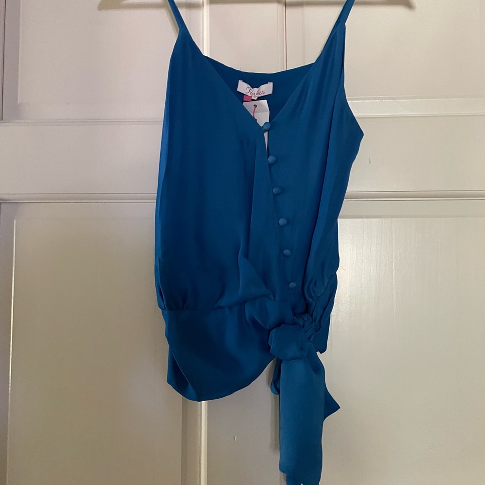 Parker silk/viscose spaghetti strap top. NWT